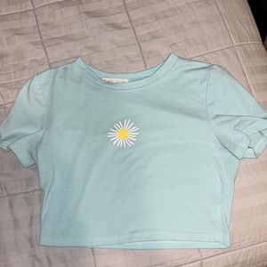 Light Blue Flower Tee